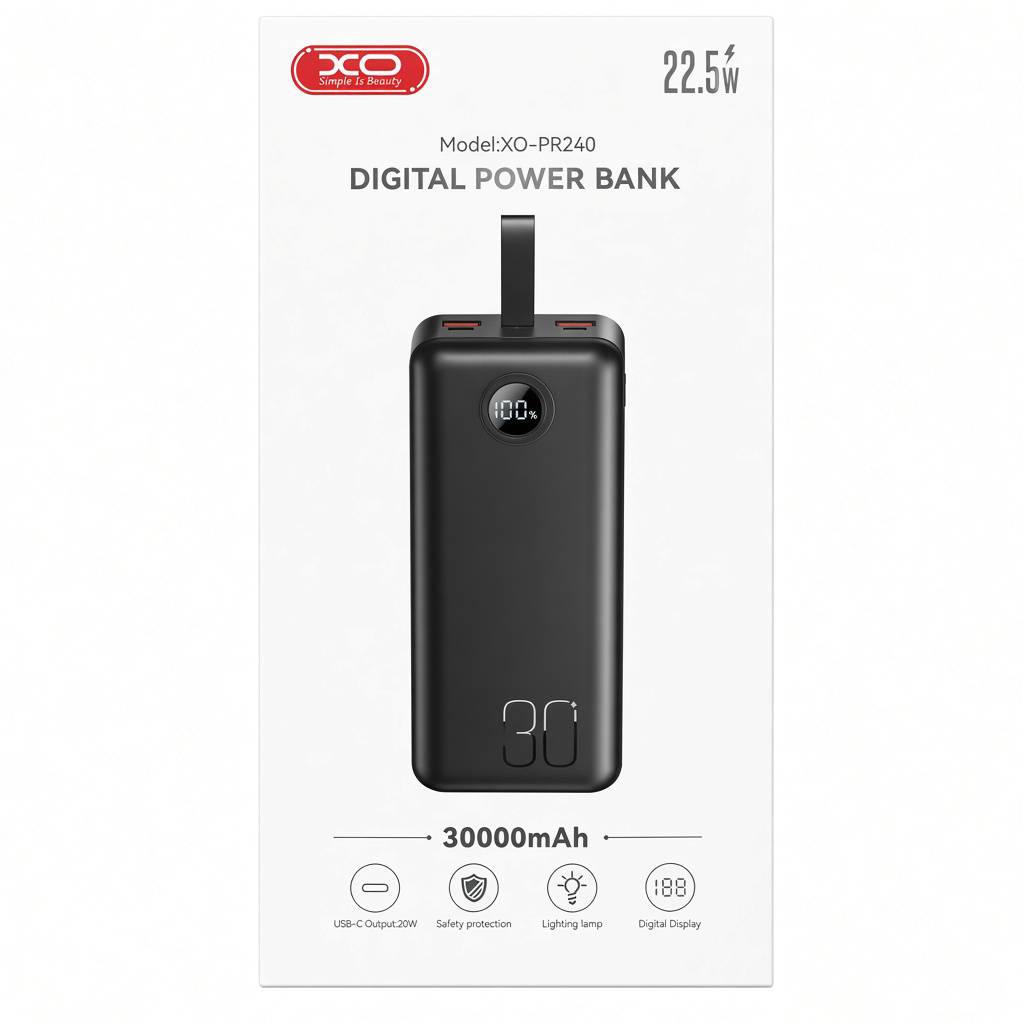 پاور بانک 30 هزار 22.5 وات ایکس او مدل XO-PR240